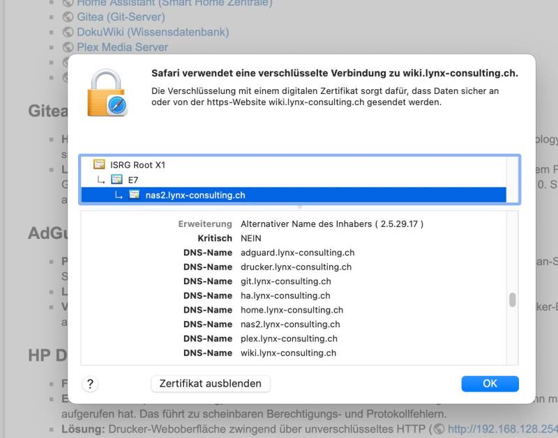 Zertifikat SANs - Subject Alternative Names Zertifikat SANs - Subject Alternative Names
